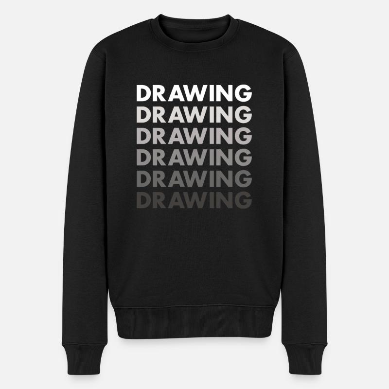 Dessin de tiroir - Pull Premium bio Homme - noir