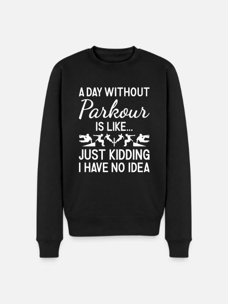 Traceur A Day Without Parkour - Men's Premium Organic Jumper - black