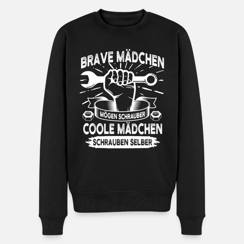 Kfz Mechanikerin Spruch Kfz-Mechatronikerin - Männer Premium Bio Pullover - Schwarz