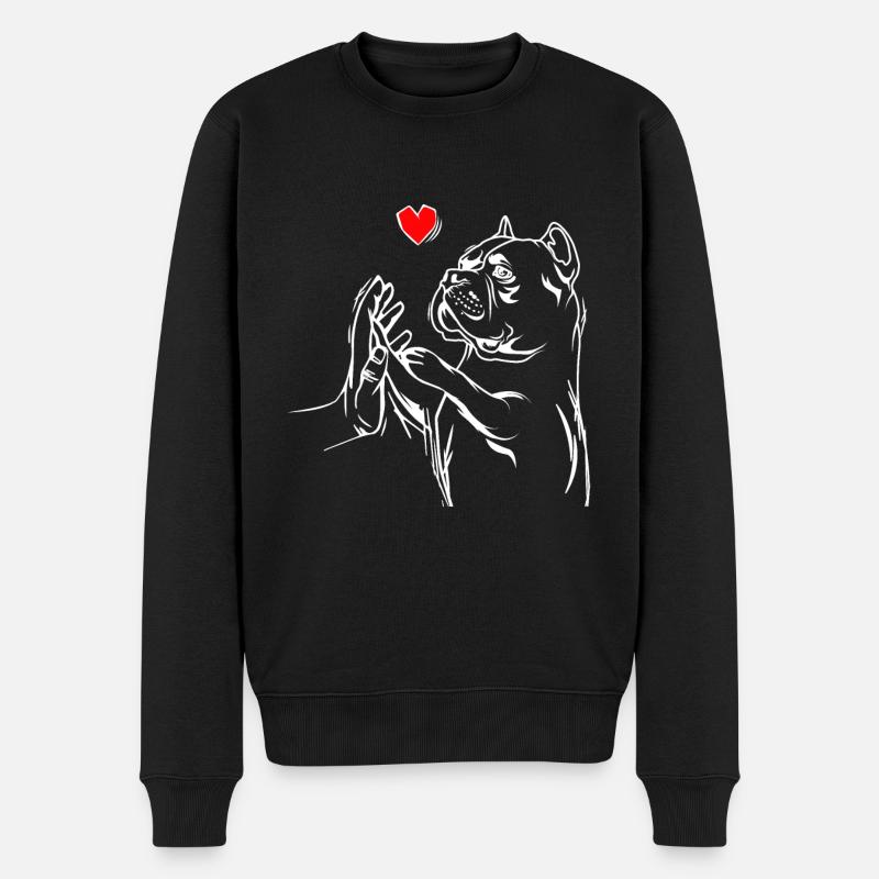 American Bully aime les chiens maîtresse - Pull Premium bio Homme - noir