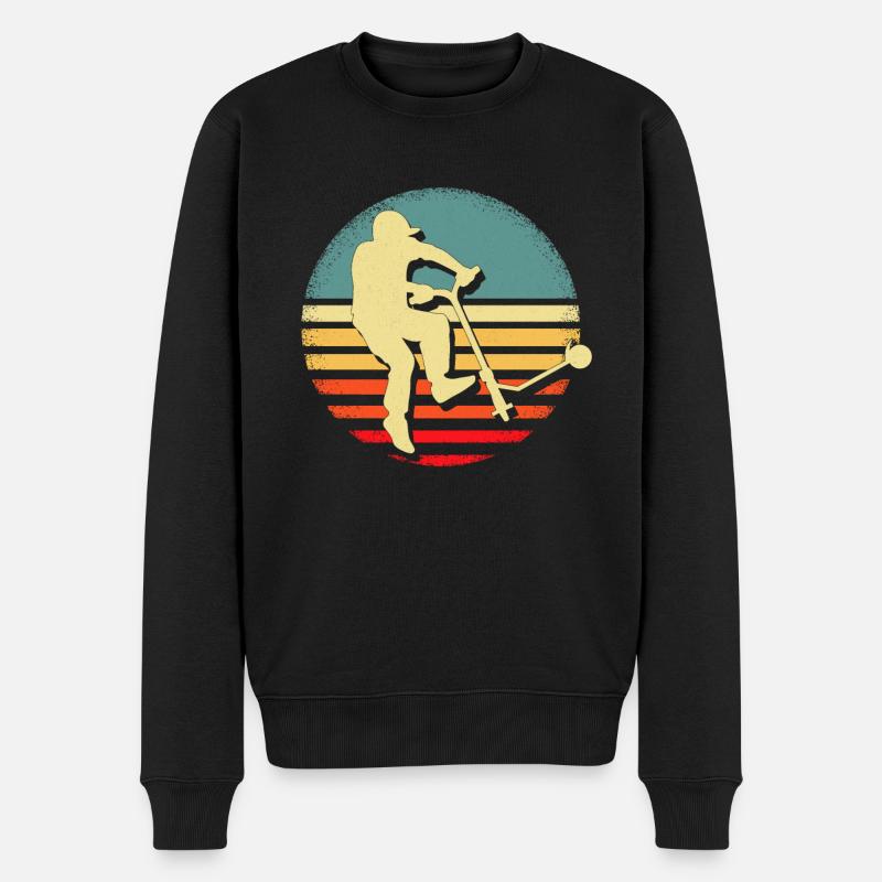 Scooter Stunt Tretroller Geschenkidee - Männer Premium Bio Pullover - Schwarz