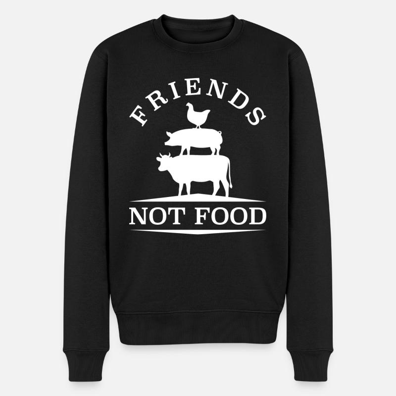 Amis pas de nourriture - Pull Premium bio Homme - noir