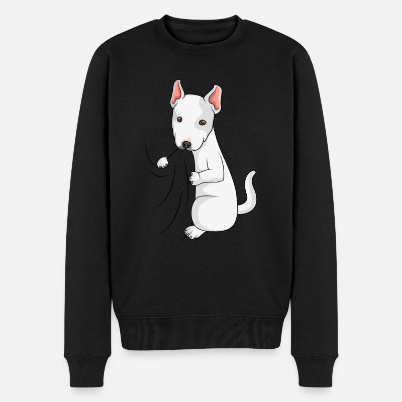 Bullterrier Liebhaber Hunde Liebe Bull Terrier - Männer Premium Bio Pullover - Schwarz