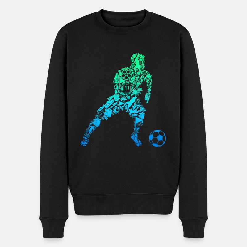 Footballeur enfants garçons - Pull Premium bio Homme - noir