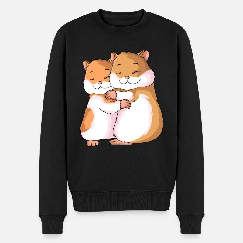 Hamster amant dames filles - Pull Premium bio Homme - noir