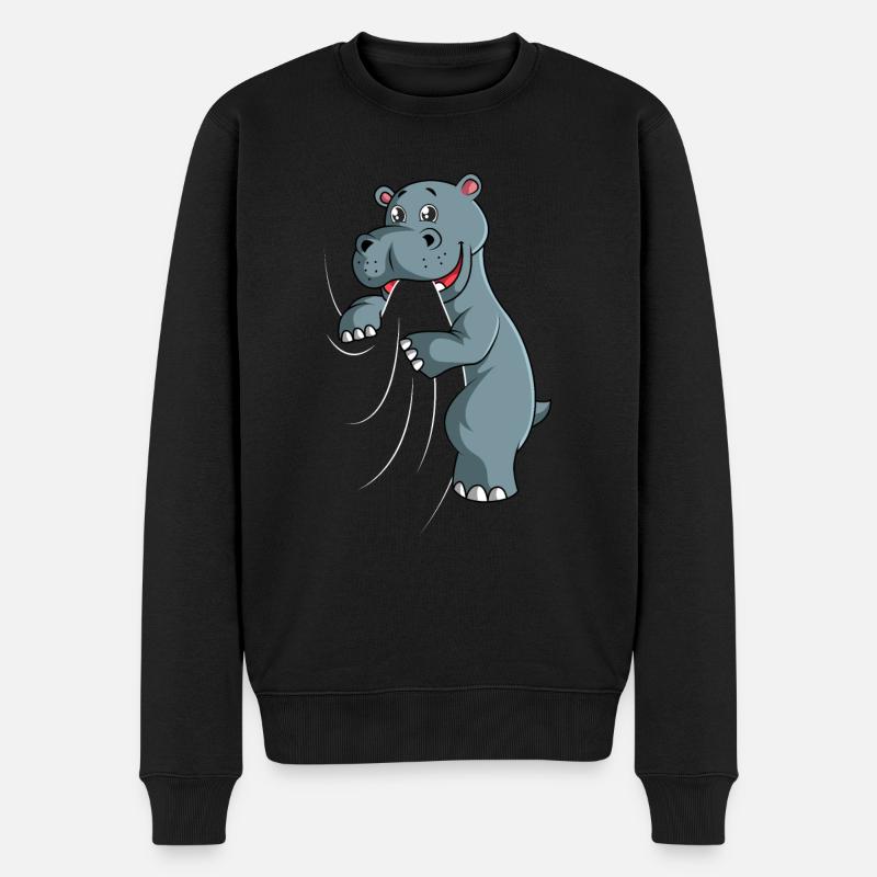 Hippo Lover Hippo Kids - Pull Premium bio Homme - noir