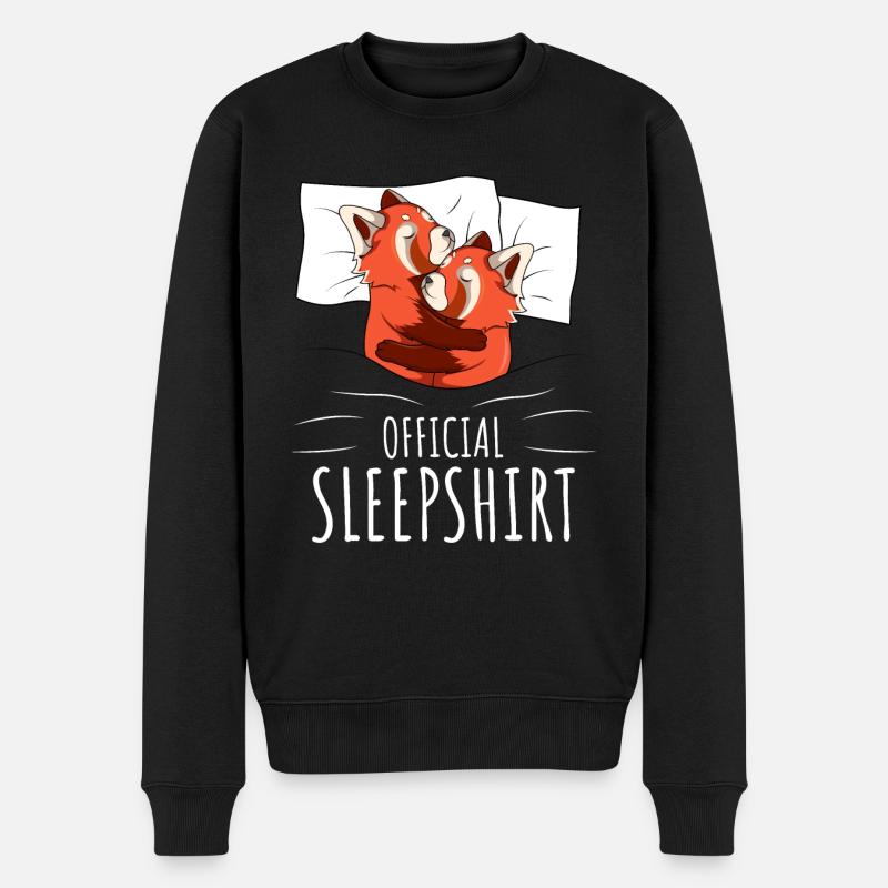 Roter Panda Schlafshirt Red Panda Geschenk - Männer Premium Bio Pullover - Schwarz