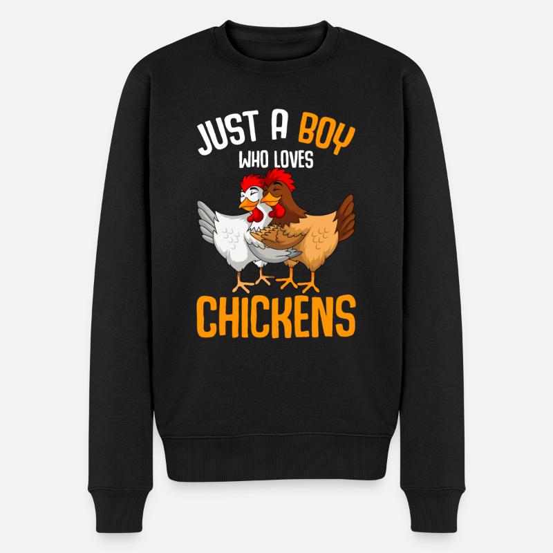 Poulets Jeune Poulet Cadeau - Pull Premium bio Homme - noir