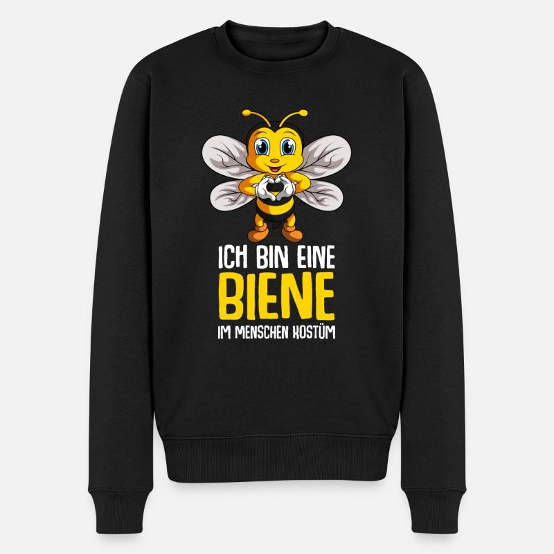 Bienen Kostüm Kinder Damen Mädchen Biene - Männer Premium Bio Pullover - Schwarz