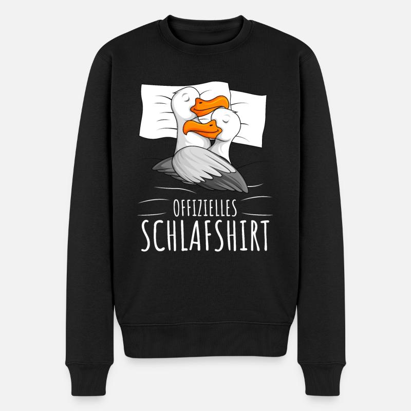 Offizielles Schlafshirt Möwe Moin Möwen - Männer Premium Bio Pullover - Schwarz