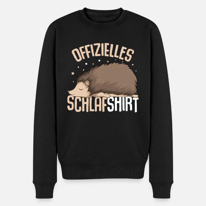 Igel Offizielles Schlafshirt - Männer Premium Bio Pullover - Schwarz