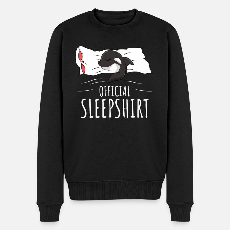 Orca Wal Schlafshirt - Männer Premium Bio Pullover - Schwarz