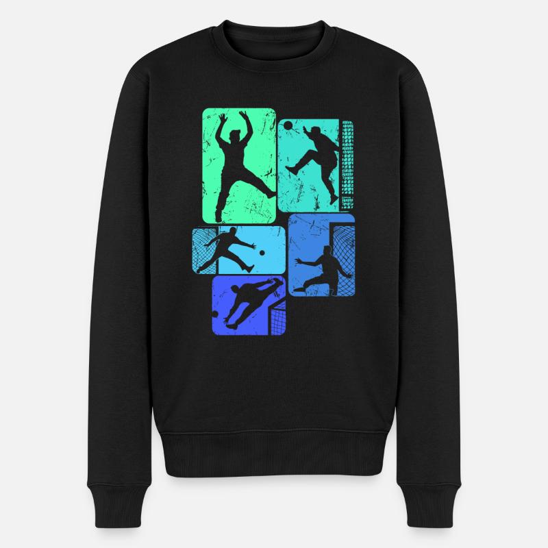 Handball Torwart Handballer Jungen Kinder - Männer Premium Bio Pullover - Schwarz