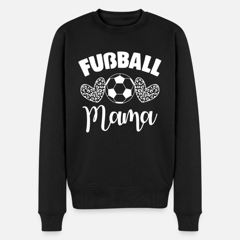 Fußball Mama - Männer Premium Bio Pullover - Schwarz