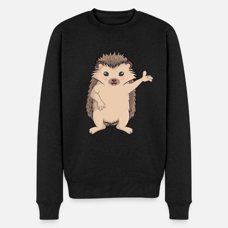 Igel Kinder Mädchen Damen - Männer Premium Bio Pullover - Schwarz