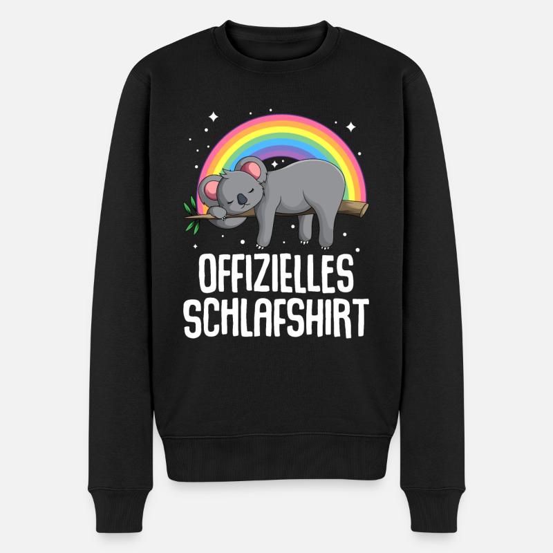 Offizielles Schlafshirt Koala Koalabär - Männer Premium Bio Pullover - Schwarz