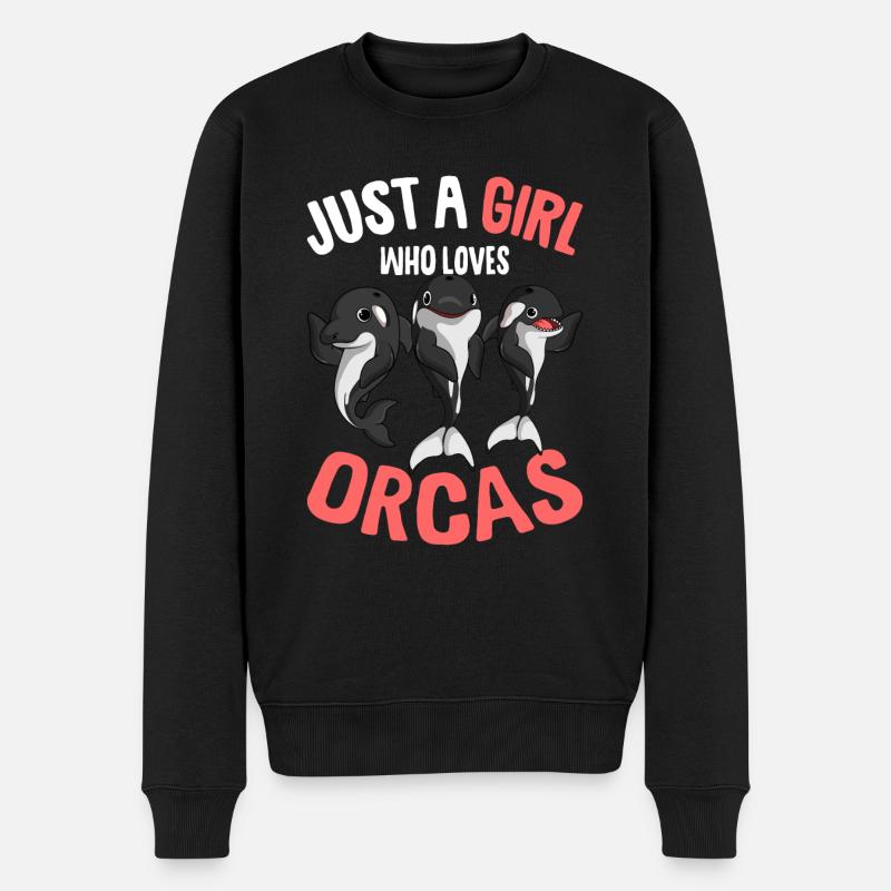 Orca Mädchen - Männer Premium Bio Pullover - Schwarz