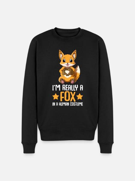 Fox foxes children - Men's Premium Organic Jumper - black