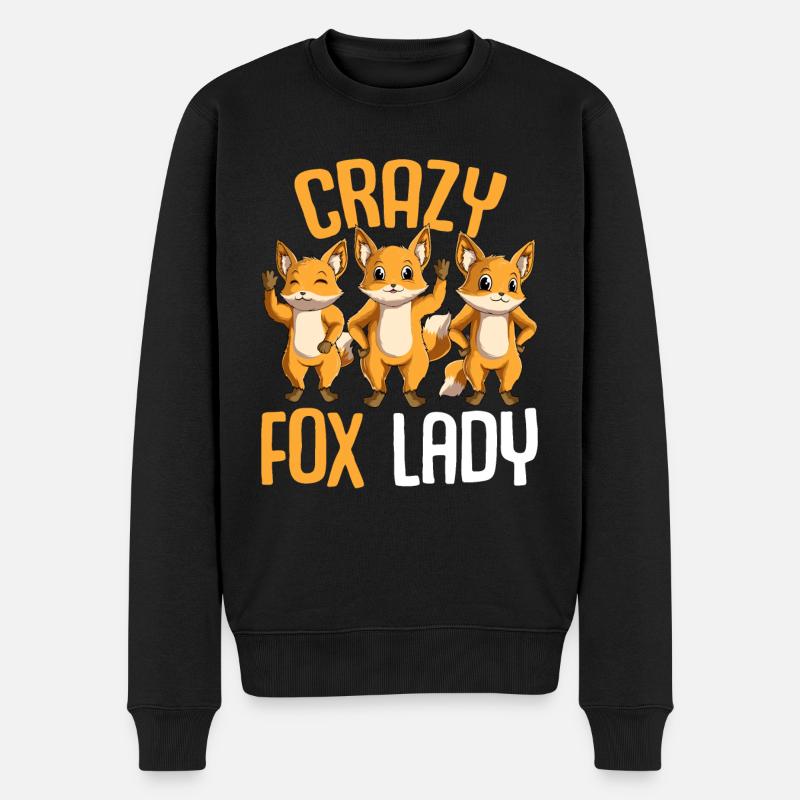 Fox - Men's Premium Organic Jumper - black