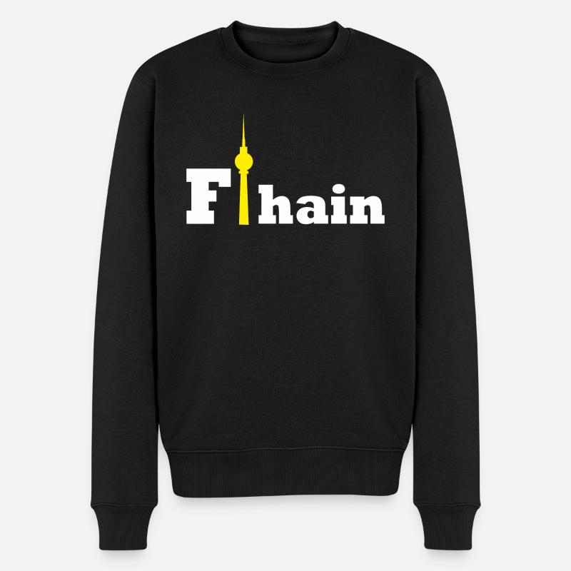F-Hain Berlin-Est - Pull Premium bio Homme - noir
