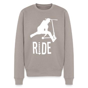 Ride Stunt Scooter Jungen Tretroller Roller Jungen - Männer Premium Bio Pullover - Taupe - Vorne - Nico (187cm)