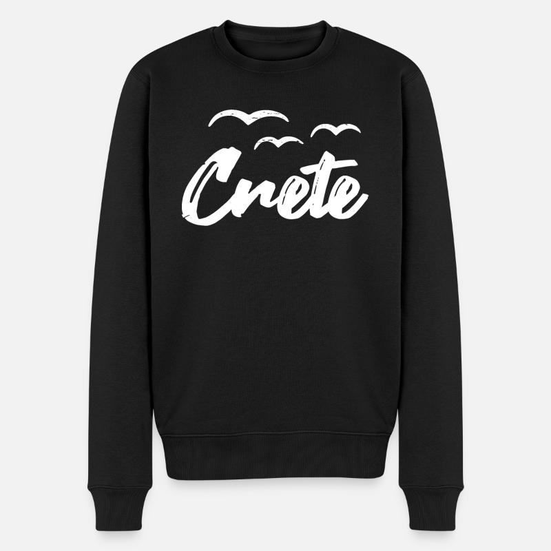 Crete Griechenland Insel Kreta - Männer Premium Bio Pullover - Schwarz