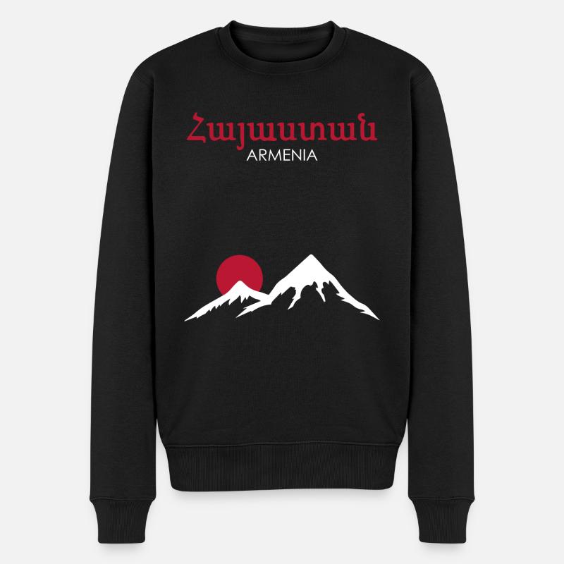 Armenia Armenien - Männer Premium Bio Pullover - Schwarz