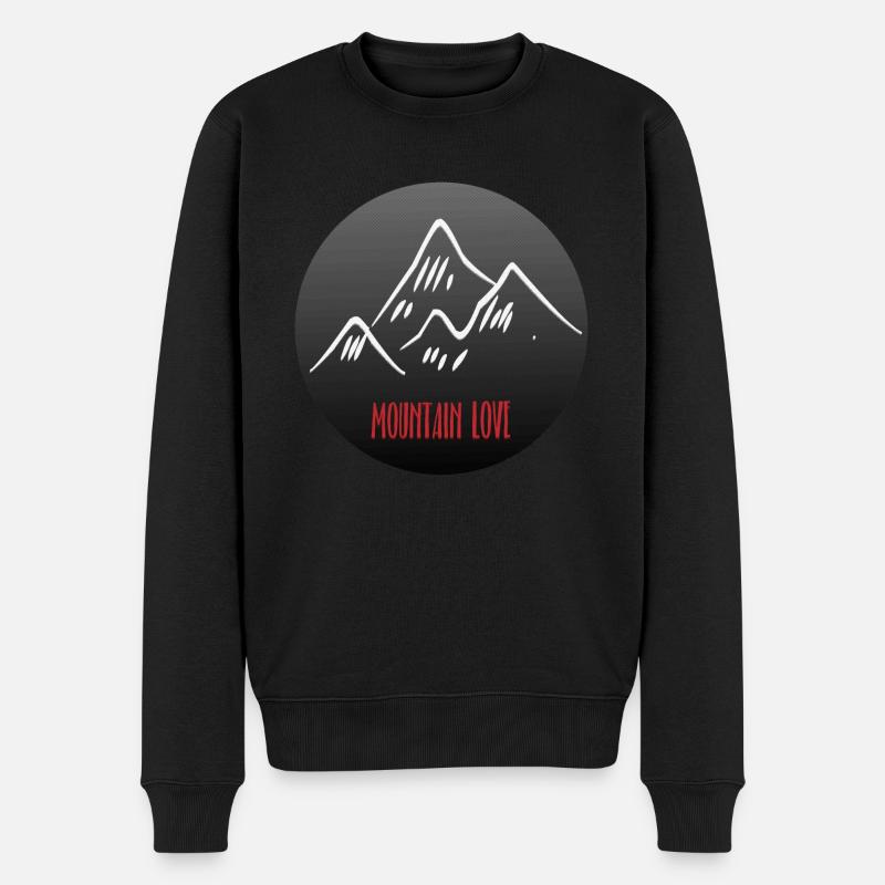 Berge Alpen - Männer Premium Bio Pullover - Schwarz