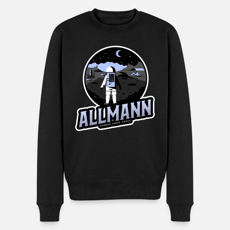 Allmann - german space force - Männer Premium Bio Pullover - Schwarz