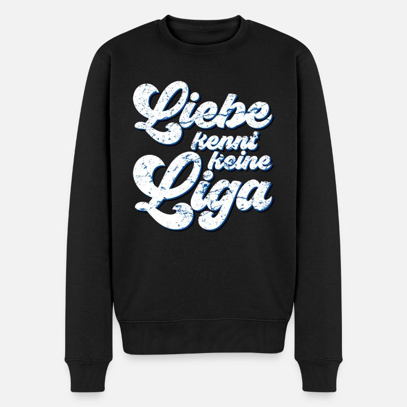LIEBE KENNT KEINE LIGA - Männer Premium Bio Pullover - Schwarz