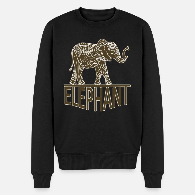 Éléphant - Pull Premium bio Homme - noir