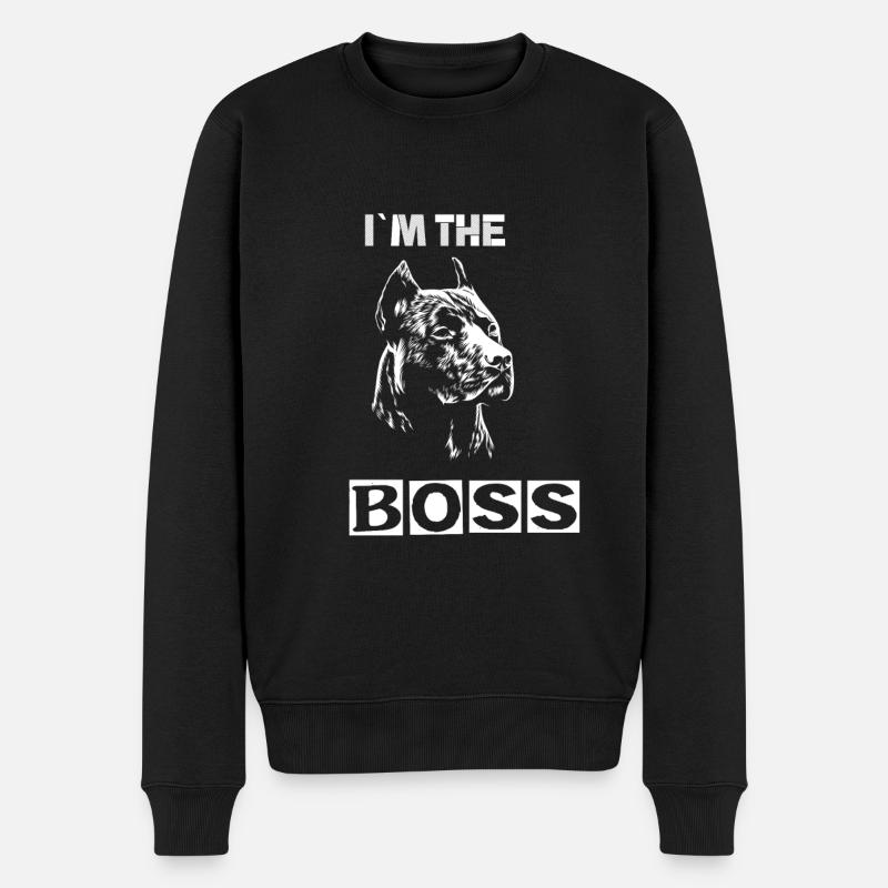 Boss Design - Männer Premium Bio Pullover - Schwarz