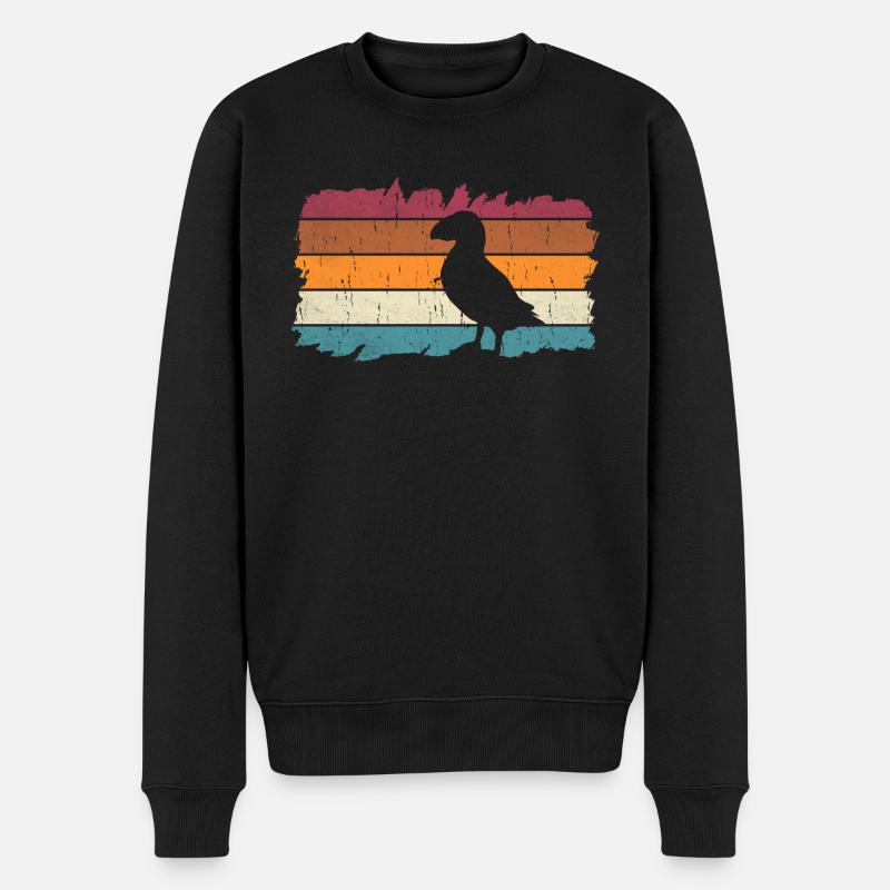 Rétro Papageitaucher Puffin Papageientaucher - Pull Premium bio Homme - noir