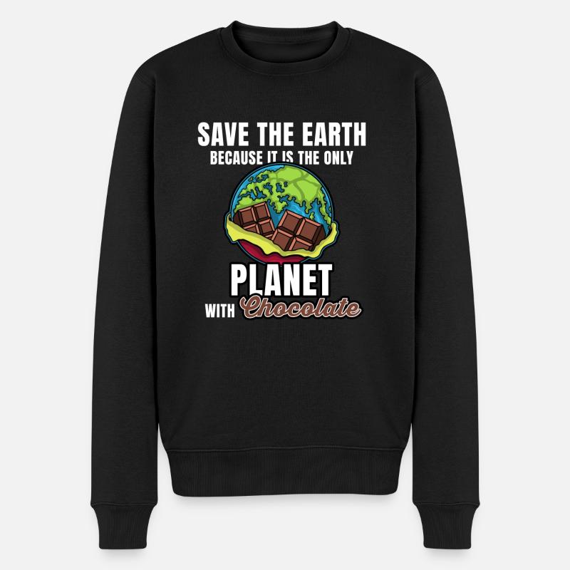 Sauve la Terre, chocolat ! - Pull Premium bio Homme - noir