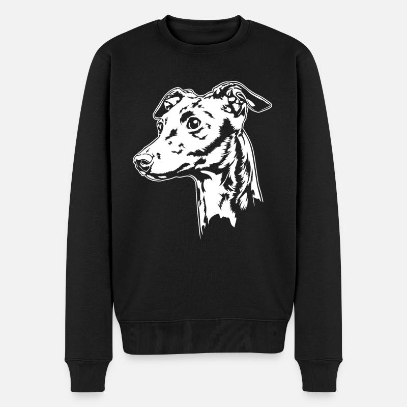 ITALIENISCHES WINDSPIEL Portrait Windhund Wilsigns - Männer Premium Bio Pullover - Schwarz
