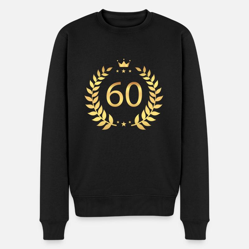 Golden 60 - Männer Premium Bio Pullover - Schwarz