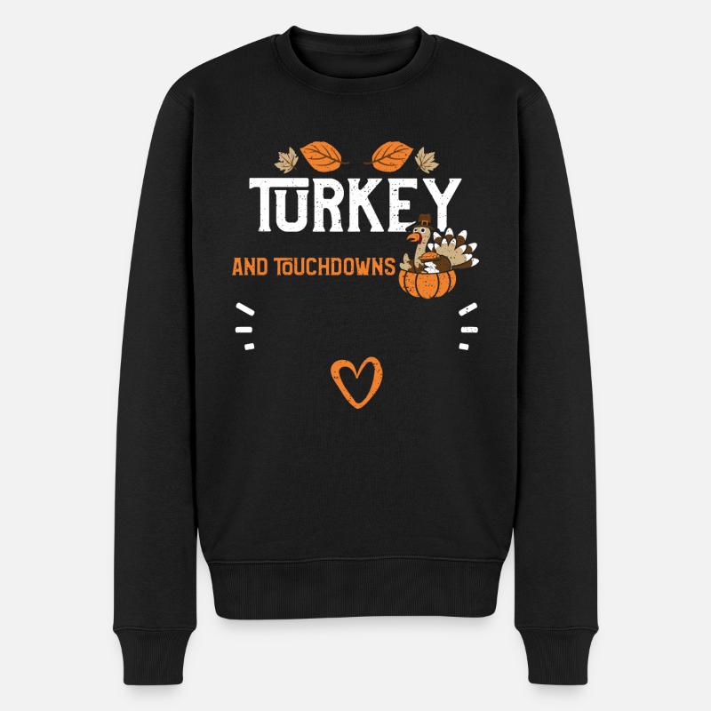 Turquie et touchdowns - Pull Premium bio Homme - noir