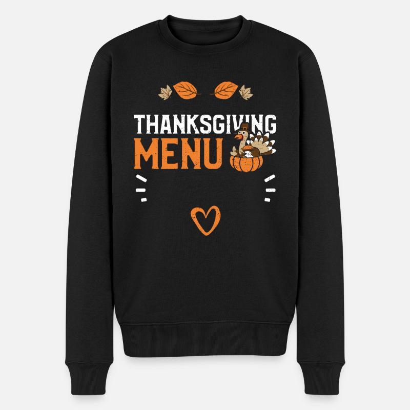 Thanksgiving Menu - Thanksgiving - Pull Premium bio Homme - noir