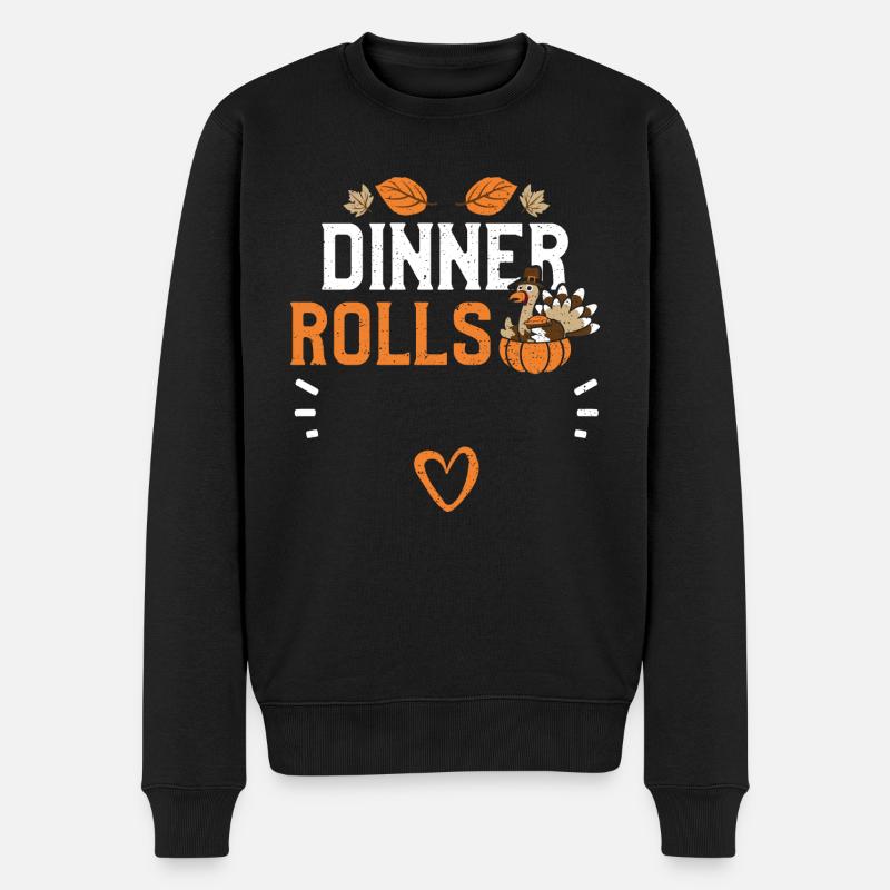 Dinner Rolls - Thanksgiving - Männer Premium Bio Pullover - Schwarz