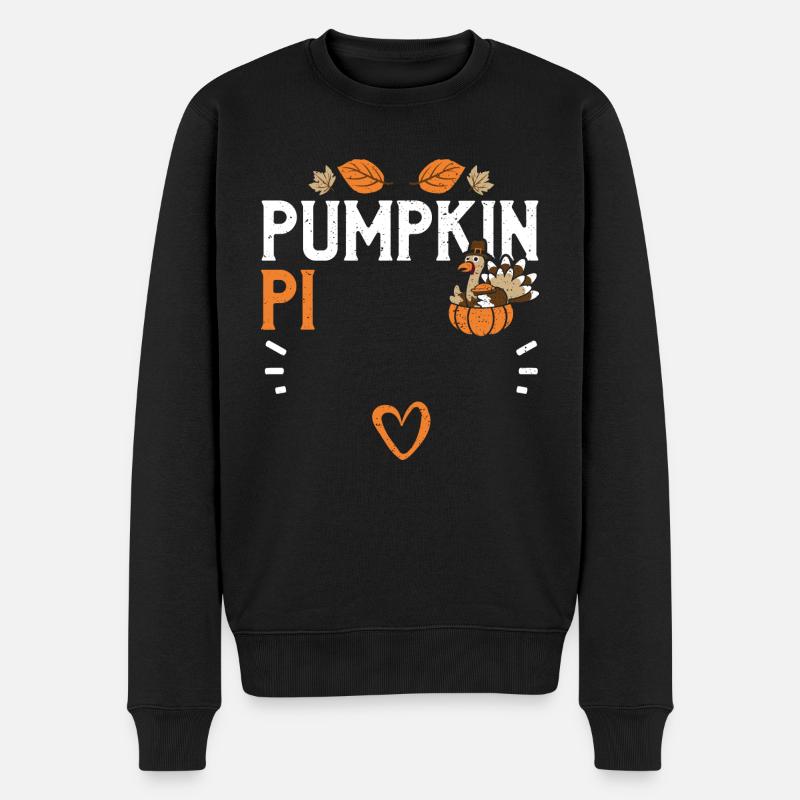 Pumpkin Pi - Thanksgiving - Männer Premium Bio Pullover - Schwarz