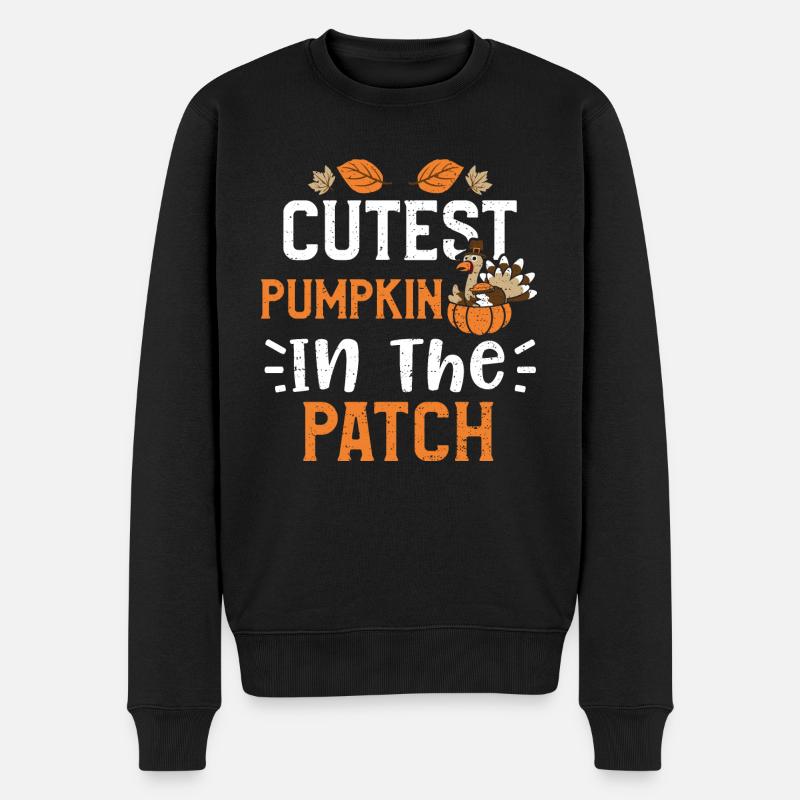Cutest Pumpkin In The Patch - Männer Premium Bio Pullover - Schwarz