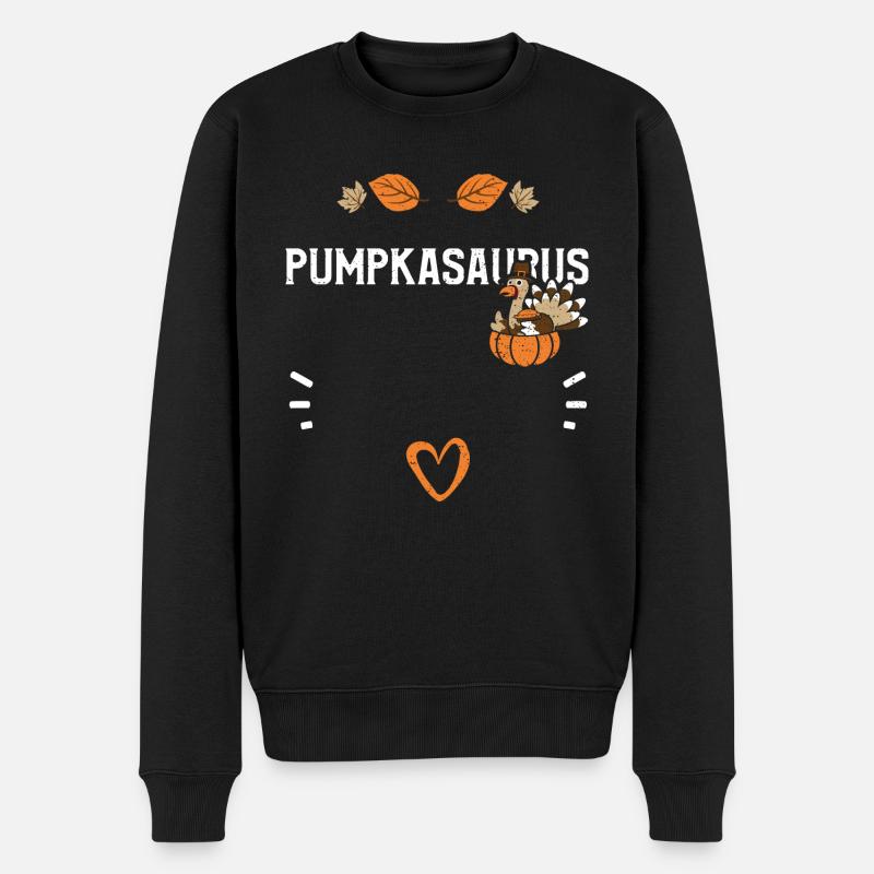 Pumpkasaurus - Action de grâce - Pull Premium bio Homme - noir
