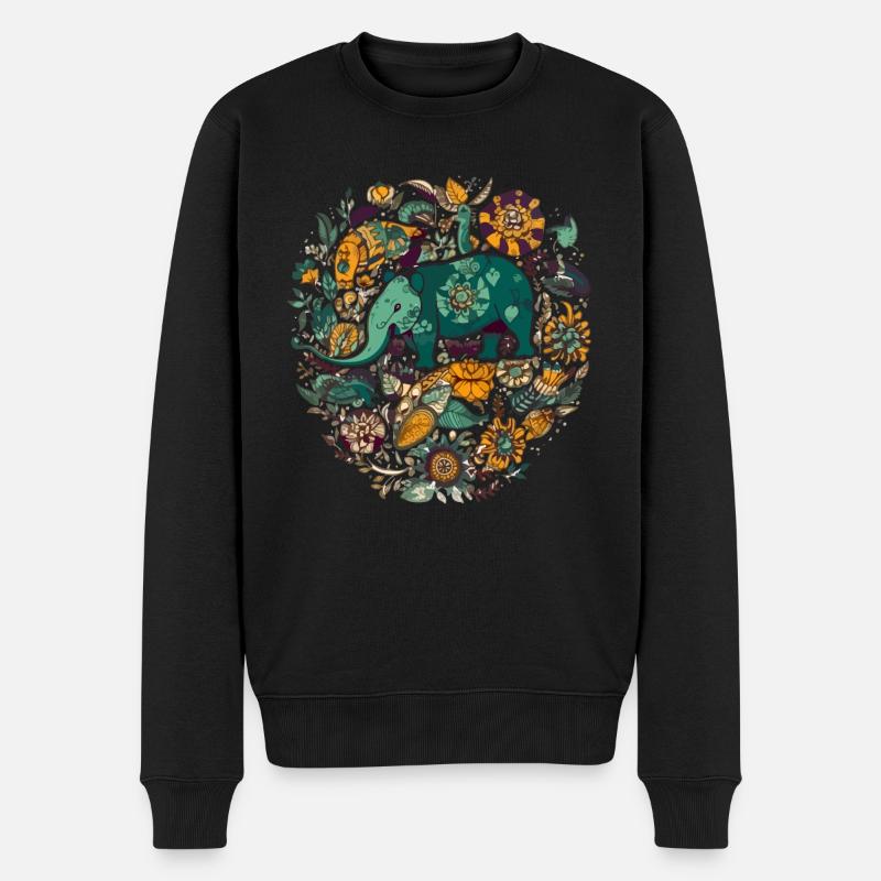 Lou der Tapir - Männer Premium Bio Pullover - Schwarz