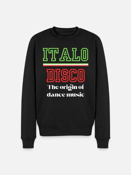 Italo Disco T paita Alkuperäinen tanssimusiikki - Premium luomulaatuinen miesten collegepusero - musta
