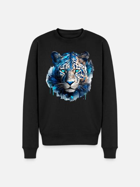 Jaguar - Männer Premium Bio Pullover - Schwarz