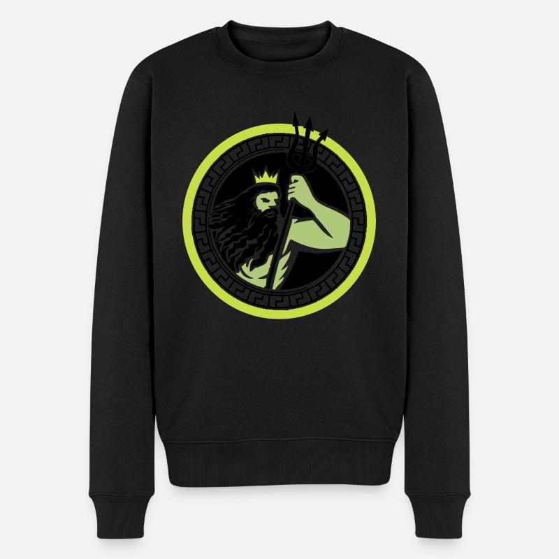poseidon triton - Männer Premium Bio Pullover - Schwarz
