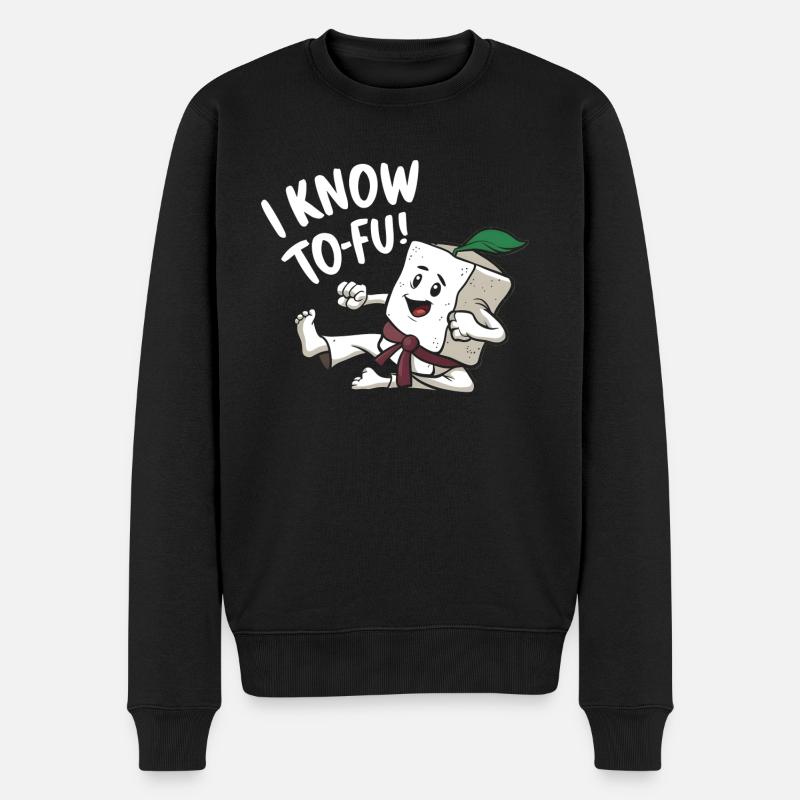 Tofu Lustiges - Männer Premium Bio Pullover - Schwarz