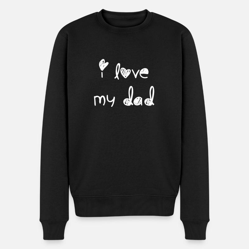 j'aime papa blanc - Pull Premium bio Homme - noir