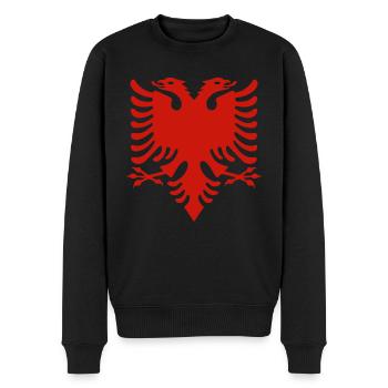 Albanische Flagge Shqip Shqiponja Adler Albanien - Männer Premium Bio Pullover - Schwarz - Vorne - Nico (187cm)