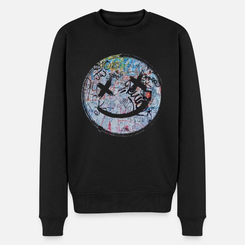 Graffiti-Stil Splash Hip-Hop-Farben Malerfarbe - Männer Premium Bio Pullover - Schwarz